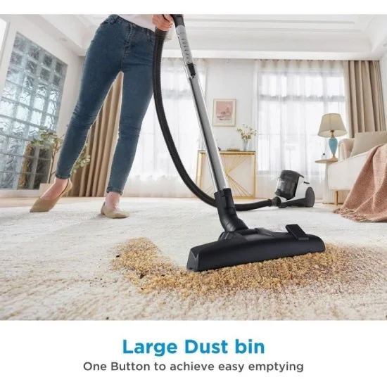 Midea Vacuum Clnr/1800W/Hepa/Telescopic - Black